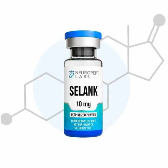 Selank 10mg research peptide tuftsin analog lyophilized powder vial for laboratory research