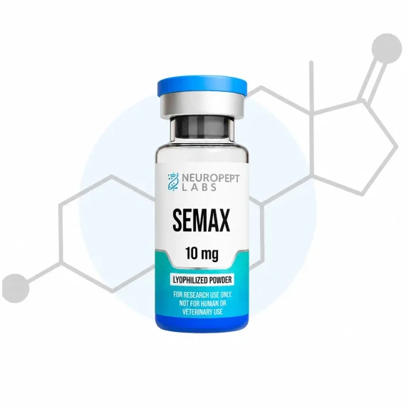 Semax 10mg research peptide ACTH(4-10) analog lyophilized powder vial for laboratory research